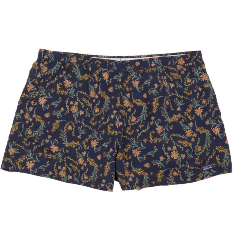 Navy floral Patagonia baggies. Size Medium.